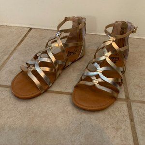 Girls Metallic Sandals
